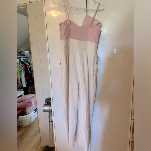 Express Statement Bow Pink Jumpsuit/Pantsuit - Picture 5 of 8